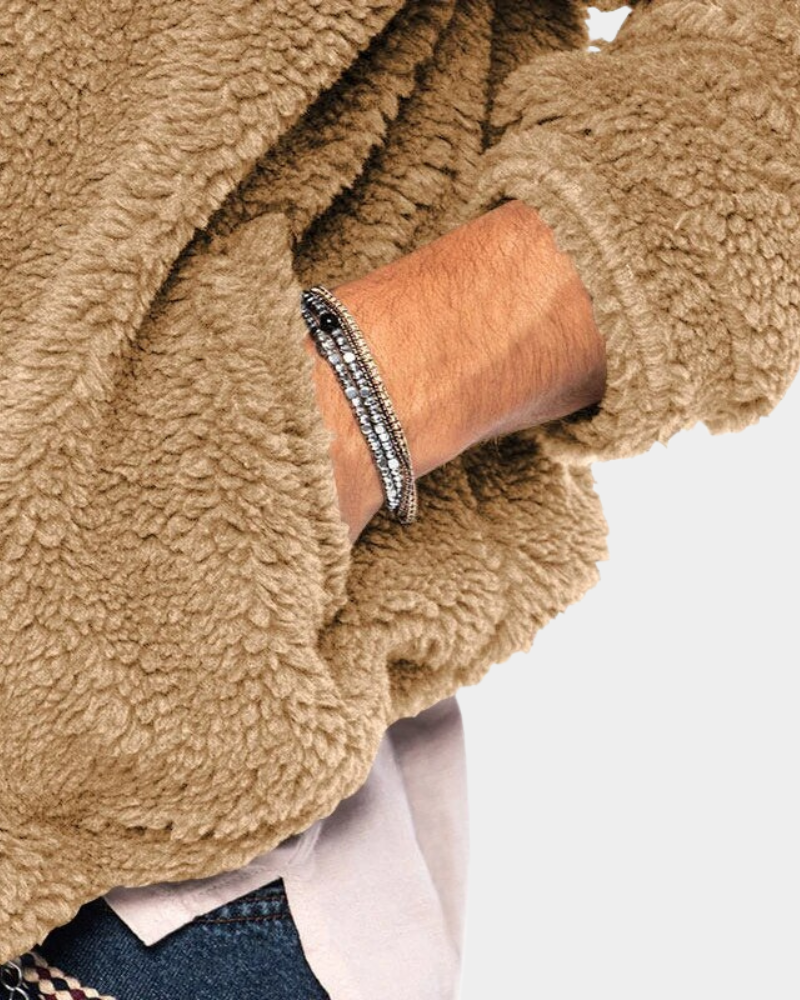 Men’s High-Pile Hooded Winter Jacket