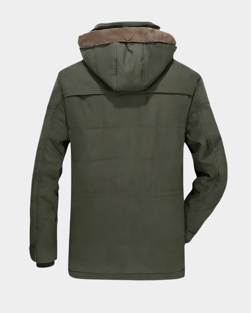 Men’s Fleece-Lined Hooded Longline Puffer Parka