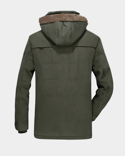 Men’s Fleece-Lined Hooded Longline Puffer Parka