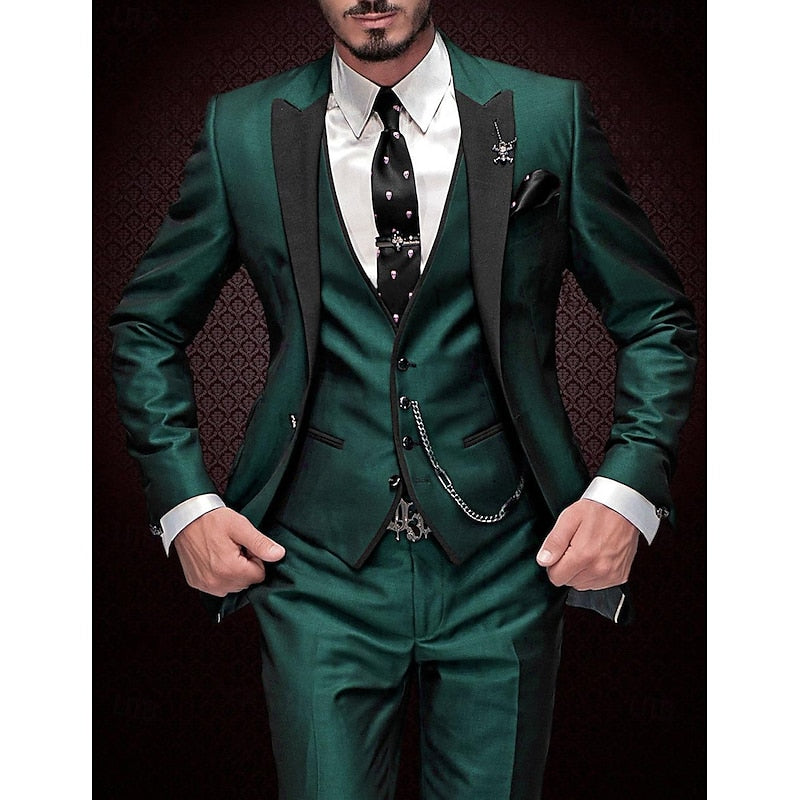 Modern Fitted Three-Piece Waistcoat Suit