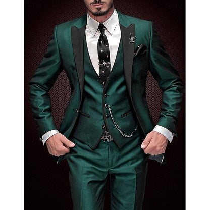 Modern Fitted Three-Piece Waistcoat Suit