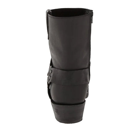 Men’s Rugged Harness Boots with Classic Buckle Strap