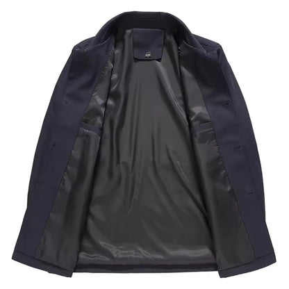 Men’s Longline Wind-Resistant High-Collar Jacket