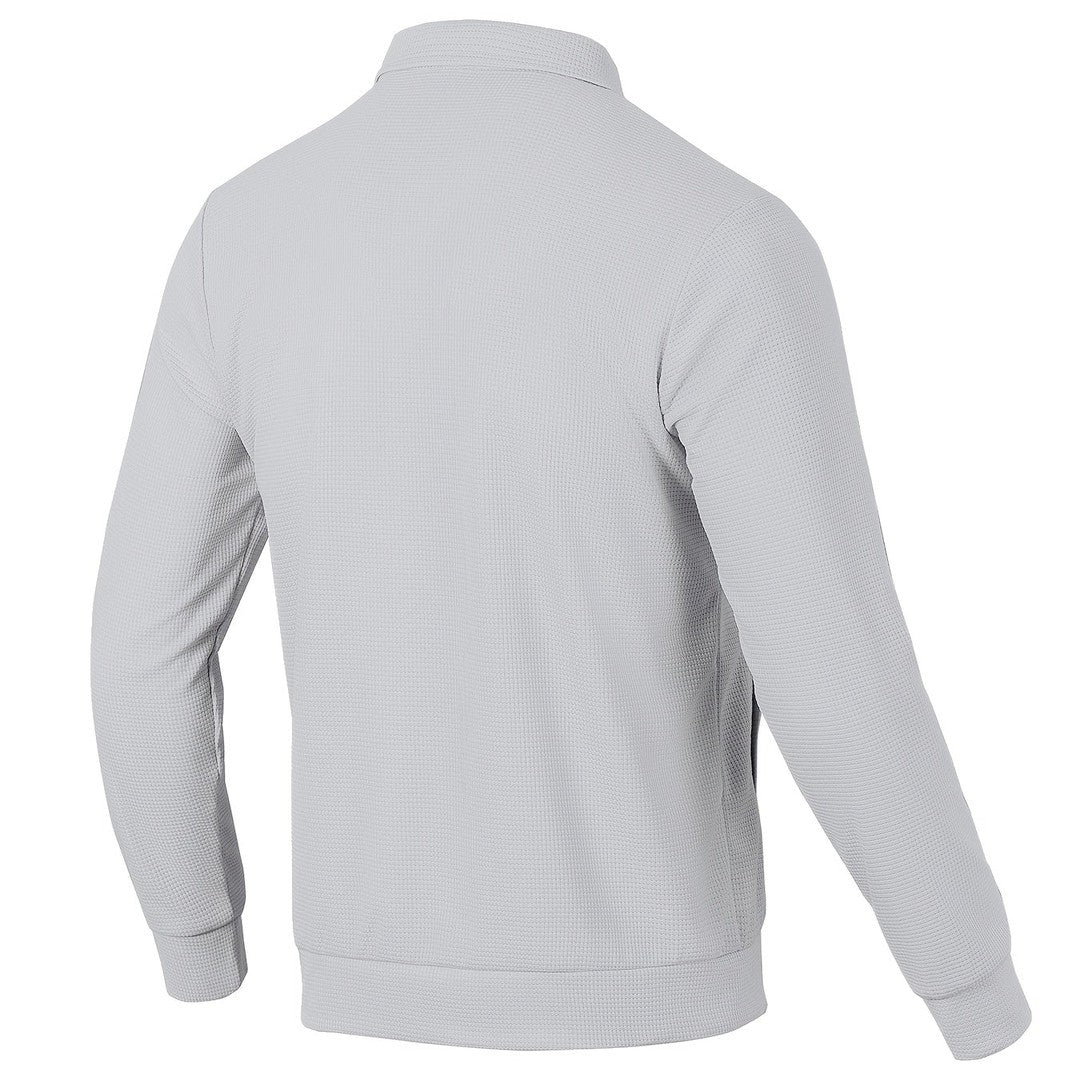 Men’s Textured Relaxed-Fit Lapel Button Jacket