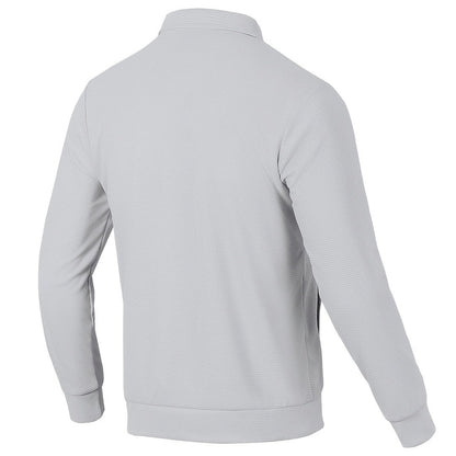 Men’s Textured Relaxed-Fit Lapel Button Jacket