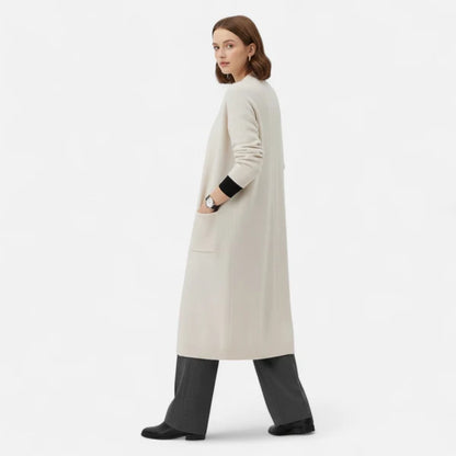 Women’s Long Open-Front Knit Cardigan for Effortless Layering