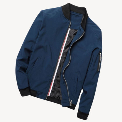 Men’s Contrast Detail Zip-Up Bomber Jacket
