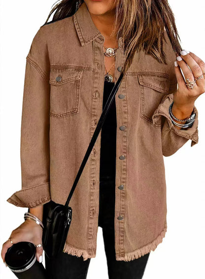 Women's Classic Denim Layer Jacket with Relaxed Everyday Style