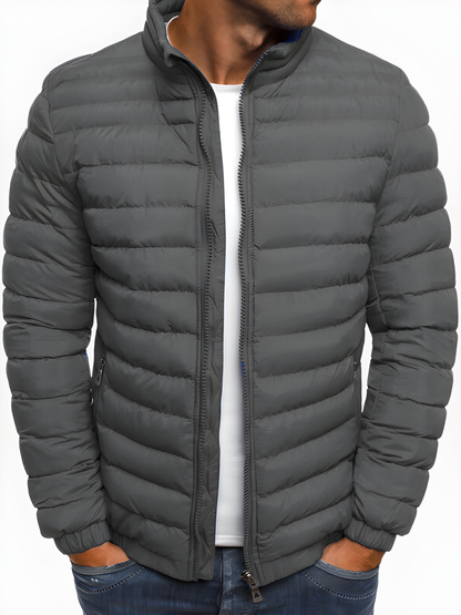 Men’s Relaxed Fit Insulated Stand-Collar Jacket
