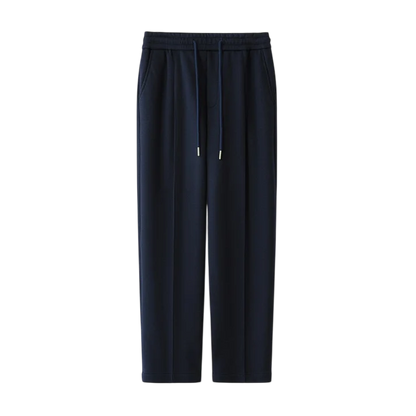 Men’s Relaxed Wool Trousers with Tapered Leg