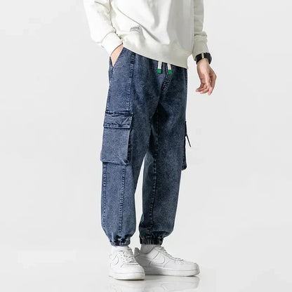 Men’s Organic Cotton Stretch Cargo Joggers with Cuffed Ankles