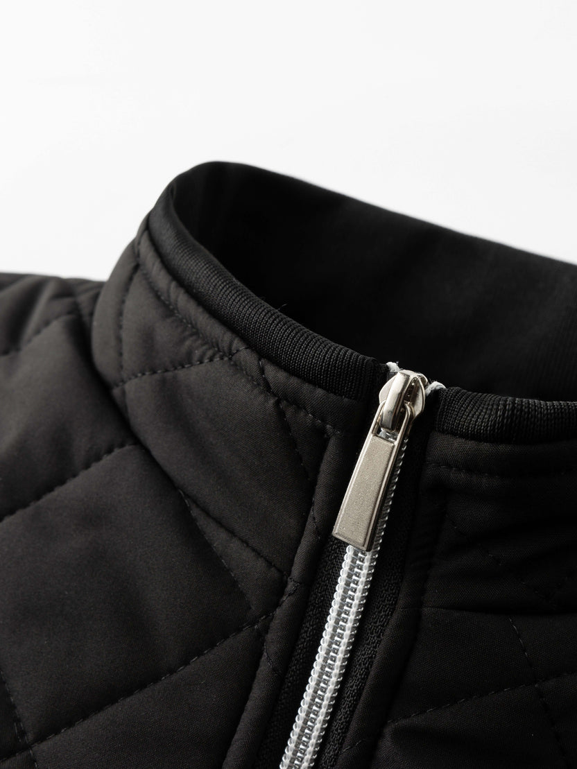 Men’s Diamond Quilted Faux Fur-Lined Winter Jacket