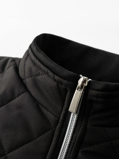 Men’s Diamond Quilted Faux Fur-Lined Winter Jacket