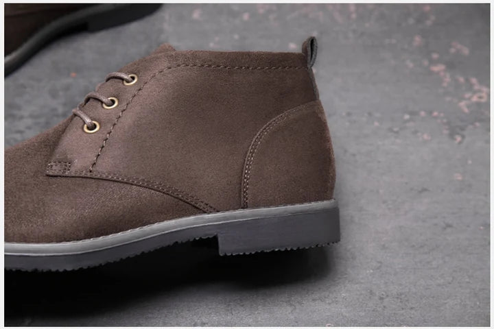 Men’s Elegant Microfiber Chukka Boots with Low Heel