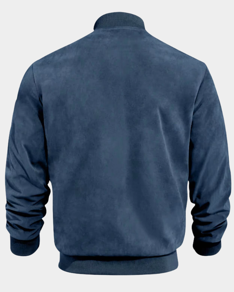 Men’s Lightweight Stand-Collar Ribbed Bomber Jacket