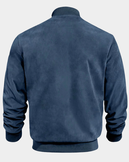 Men’s Lightweight Stand-Collar Ribbed Bomber Jacket