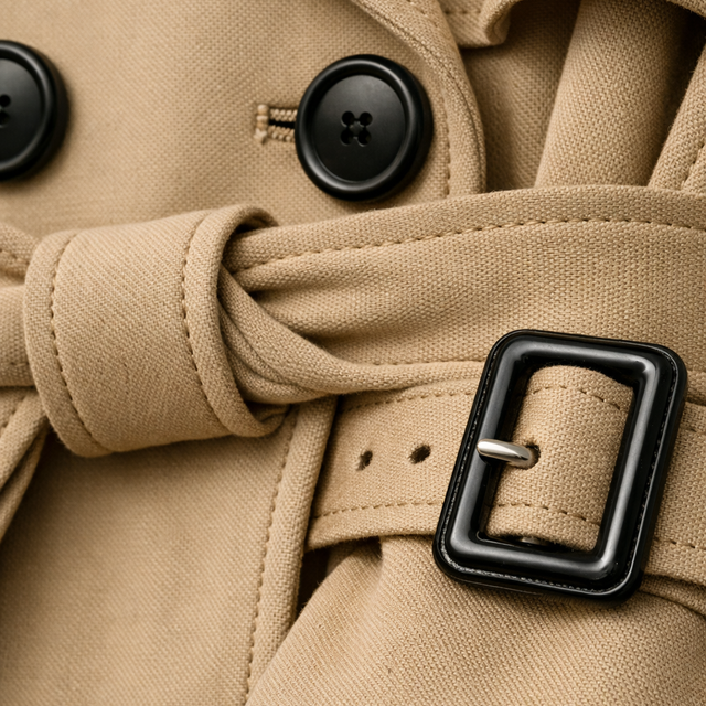 Women’s Tailored Long Belted Trench Coat