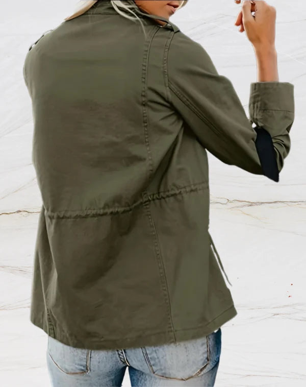 Women’s Lightweight Tailored Utility Jacket with Functional Pockets