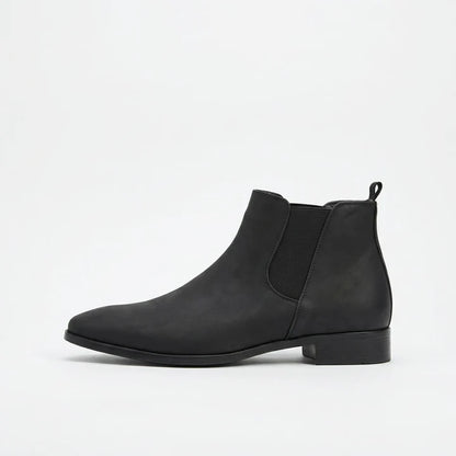 Men’s Smooth Leather Chelsea Boots with Cushioned Lining