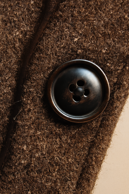 Men’s Structured High-Collar Button-Front Winter Jacket
