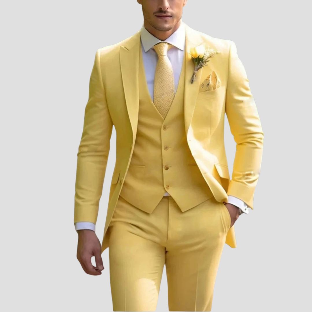 Modern Slim-Fit Three-Piece Formal Suit