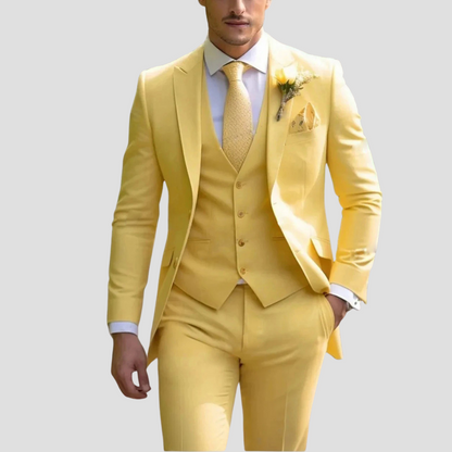 Modern Slim-Fit Three-Piece Formal Suit