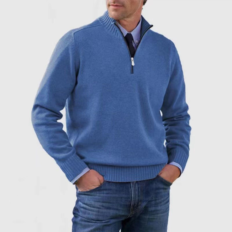 Men’s Soft Regular-Fit Zip-Up Pullover Sweater