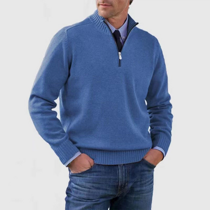 Men’s Soft Regular-Fit Zip-Up Pullover Sweater