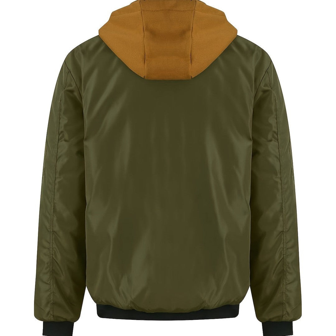 Men’s Warm-Lined Hooded Full-Zip Winter Jacket