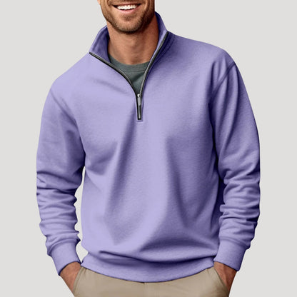 Men’s Lightweight Half-Zip Cotton Sweatshirt