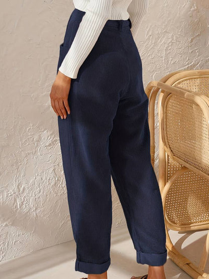 Women’s Soft Cotton Corduroy Casual Pants
