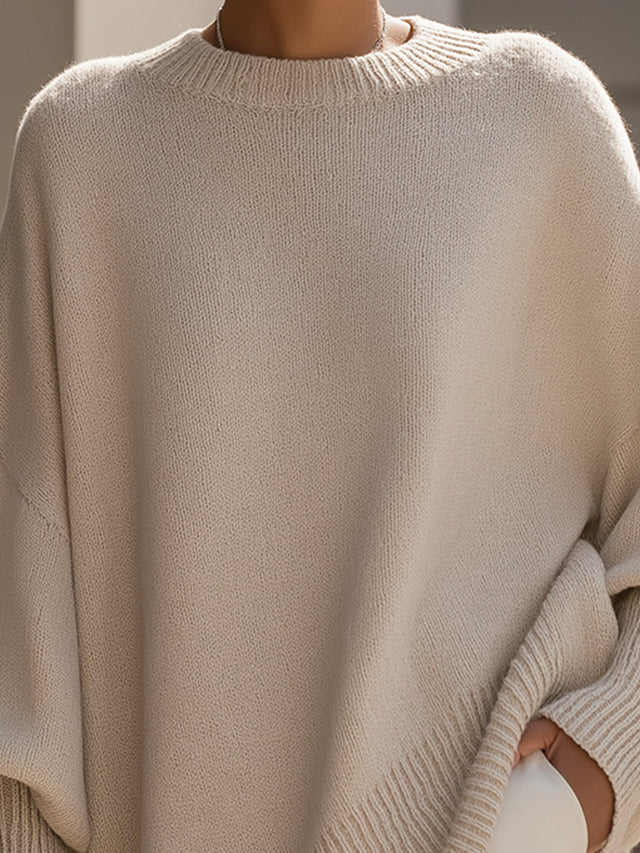 Women’s Oversized Relaxed Fit Stretch Knit Sweater