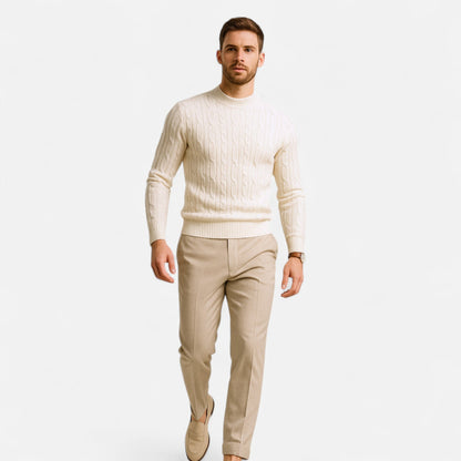 Men’s Soft Knit Relaxed Crew Neck Pullover