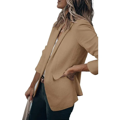 Women’s Lightweight Open-Front Blazer with Tailored Lapels
