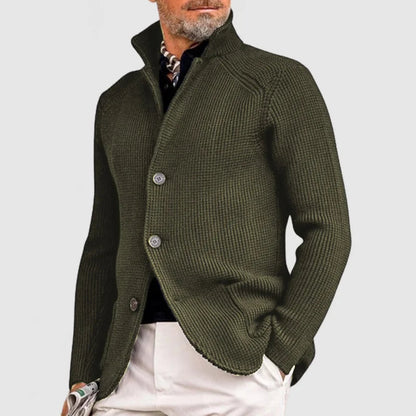 Men’s Refined Knit Button-Placket Cardigan