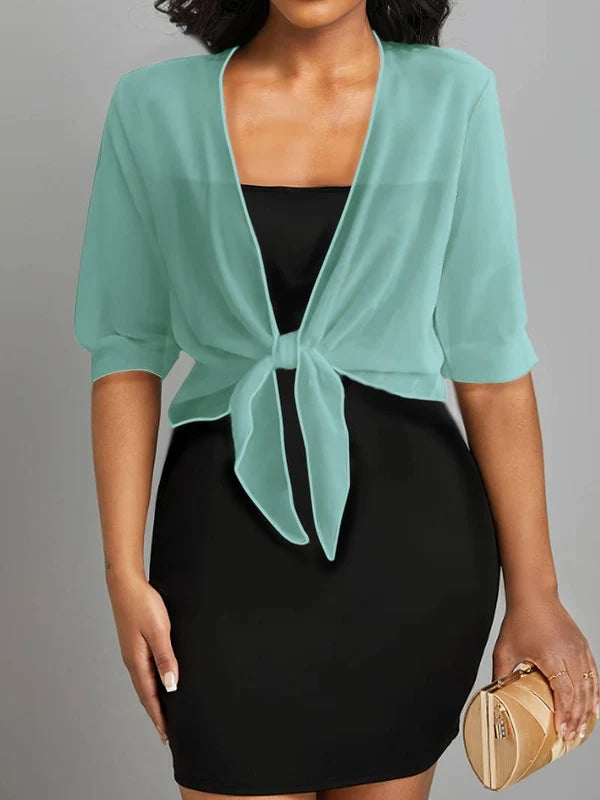 Women’s Sheer Chiffon Cropped Wrap Bolero