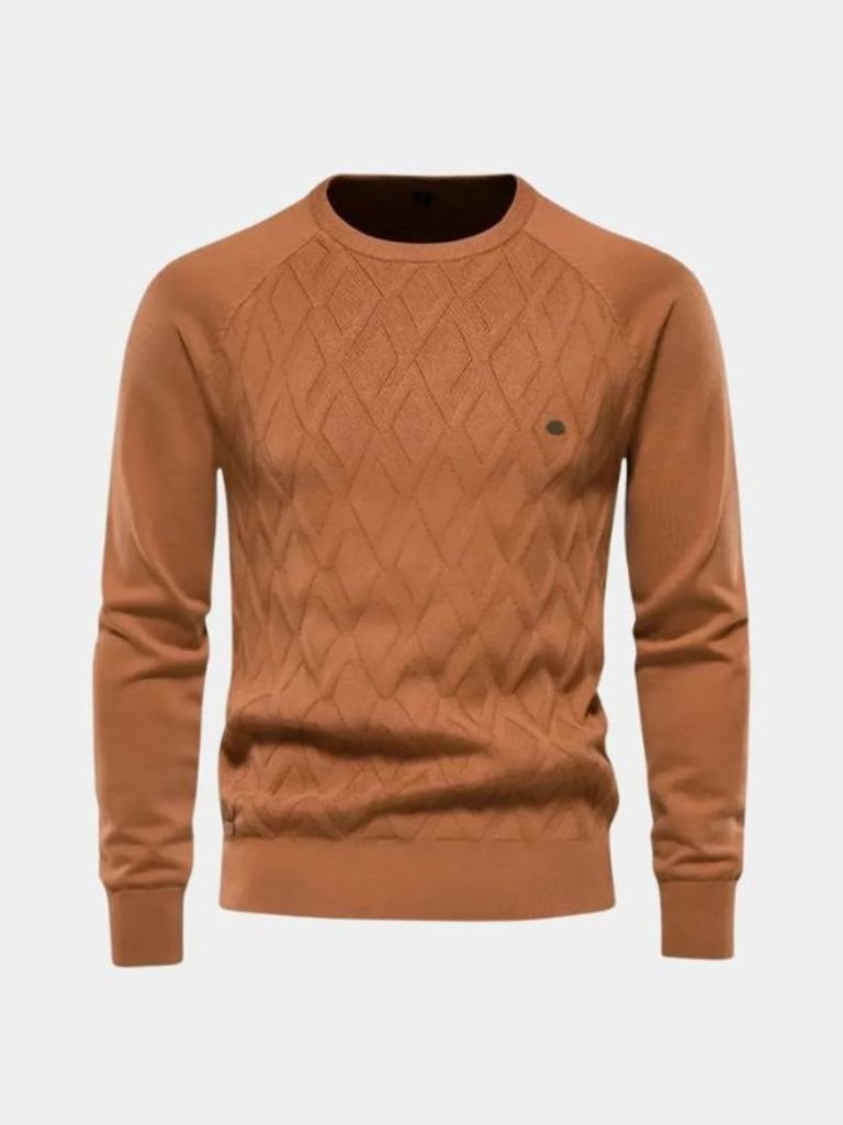 Men’s Minimalist Breathable Knit Crew Neck Pullover