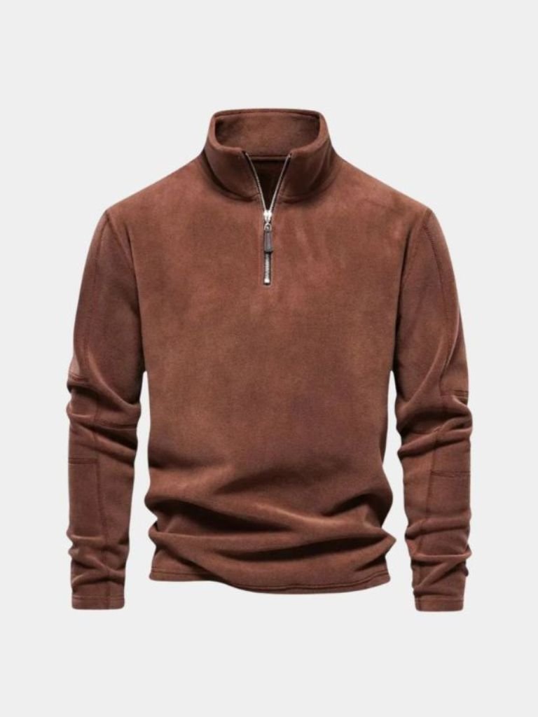 Men’s Refined Mock Neck Quarter-Zip Knit Pullover