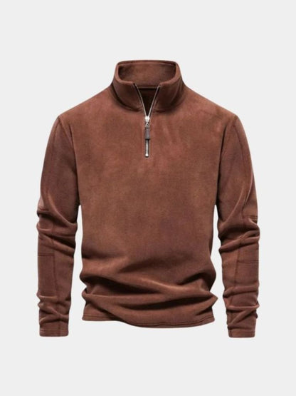 Men’s Refined Mock Neck Quarter-Zip Knit Pullover