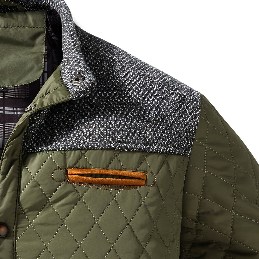 Men’s Quilted Stand-Collar Lightweight Winter Jacket