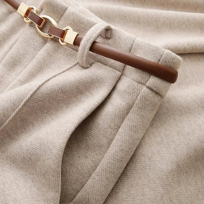 Women’s Warm Lambswool Straight-Leg Trousers