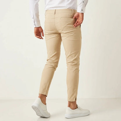 Men’s Slim-Fit Wool Blend Business Trousers