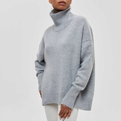 Women’s Soft High-Neck Classic Knit Sweater for Everyday Style