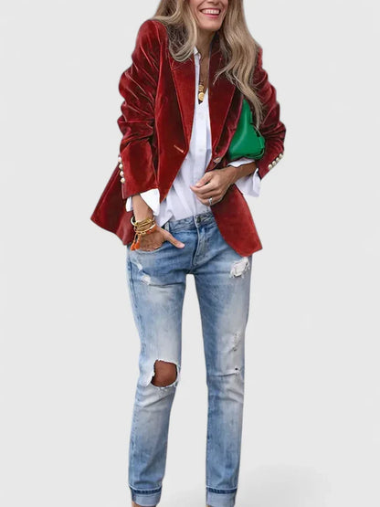 Women’s Tailored Blazer with Classic Silhouette for Business and Casual Wear