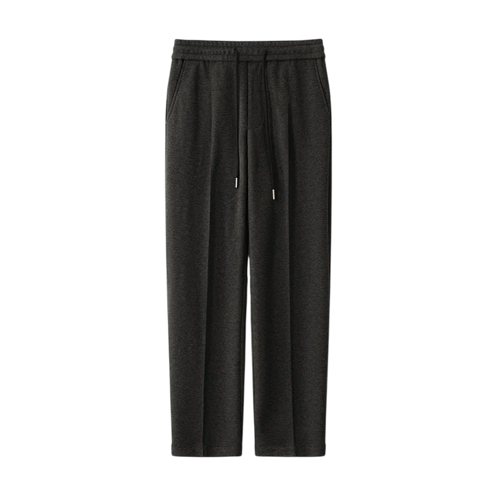 Men’s Relaxed Wool Trousers with Tapered Leg
