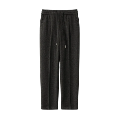 Men’s Relaxed Wool Trousers with Tapered Leg