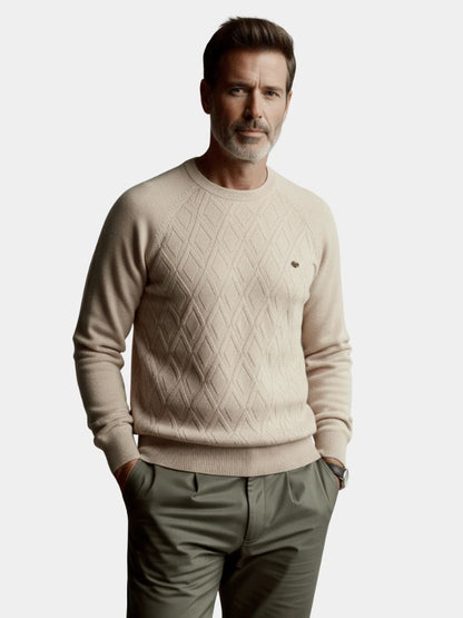 Men’s Minimalist Breathable Knit Crew Neck Pullover
