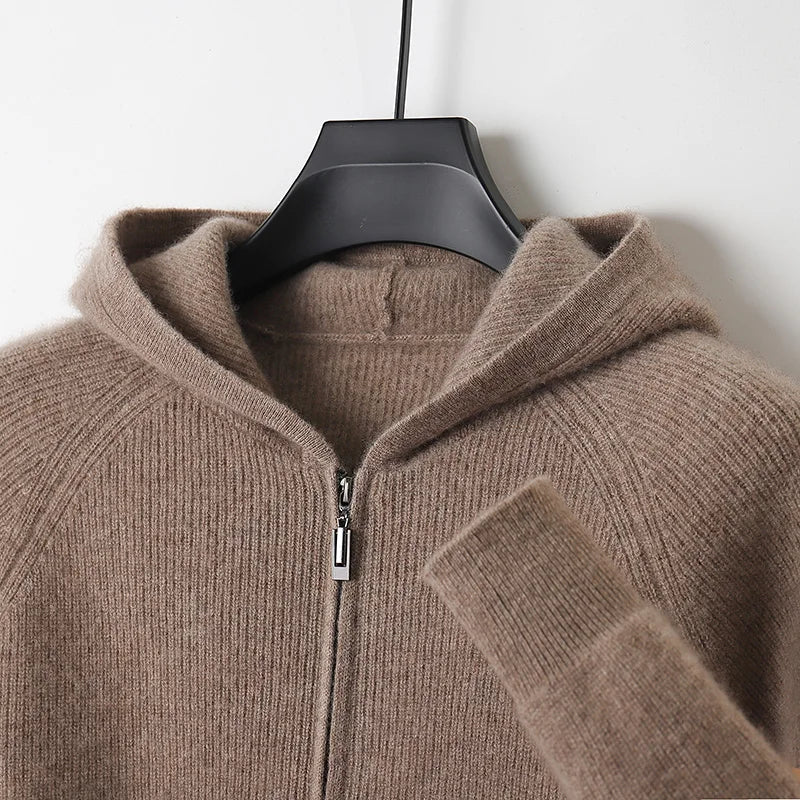 Men’s Refined Knit Front-Zip Pullover Sweater