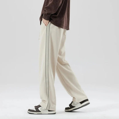 Men’s Relaxed Sweatpants with Triple-Stripe Side Detail