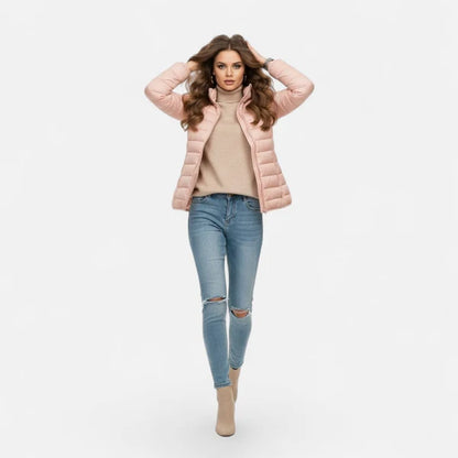 Women’s Lightweight Hooded Down Jacket with Streamlined Fit